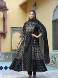 Women Black Designer Kurti Pant Dupatta Set | Premium Ethnic Wear | Festive Collection