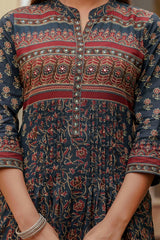 Women Premium Ajrakh Print Kurti Pant Dupatta Set | Traditional Designer Ethnic Wear | Festive Collection