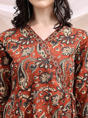 Women Printed Ethnic 3 Piece Set | Cotton Kurti Pant Dupatta Set | Festive & Daily Wear