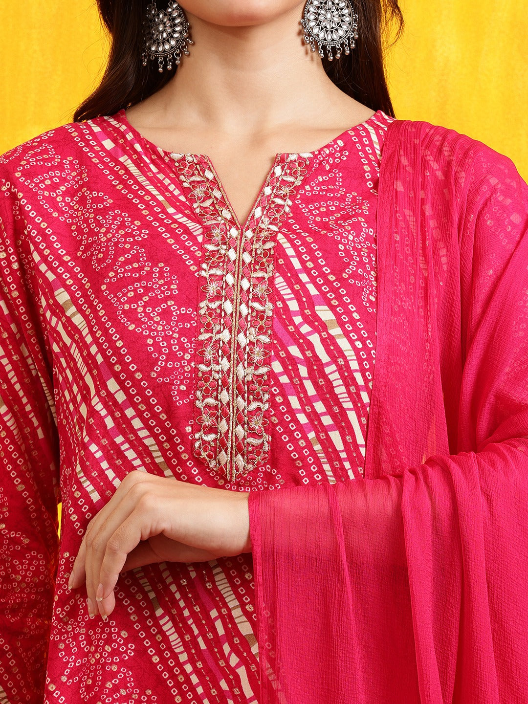 Women Pink Designer Kurti Pant Dupatta Set | Trending Ethnic Wear | Festive Collection