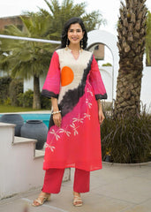 Multicolor Abstract Printed Kurti Set for Women – Stylish Daily Wear Outfit